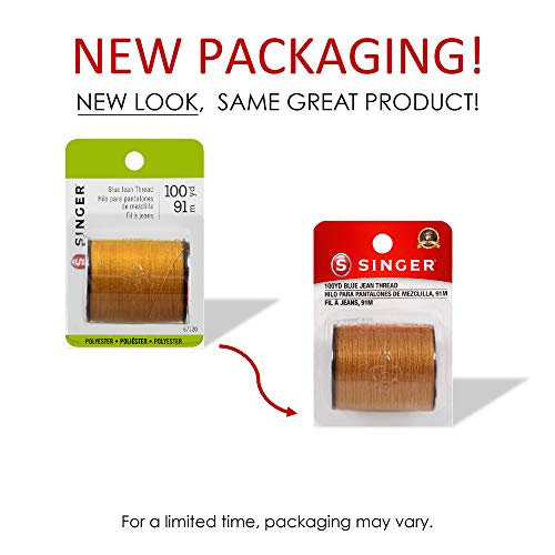 Singer 67120 Blue Jean Thread, 100 Yards, Old Gold #TOP5