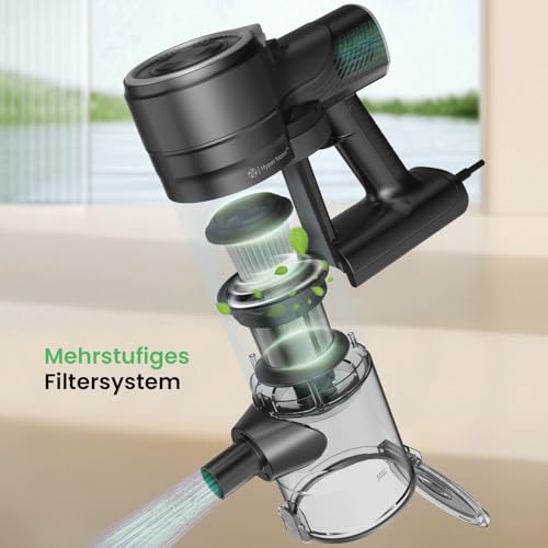 Vexilar 5-in-1 Staubsauger, 600W/28KPa Staubsauger mit Kabel, Leicht Handstaubsauger mit 7m Kabellänge, 800ml Staubbehälter, Stielstaubsauger mit Kabel für Boden, Teppich, Haare