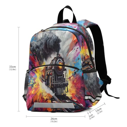 panksolu Dark Train Toddler Backpack for Boys Girls Kids Backpacks Preschool Bag Travel Bag3