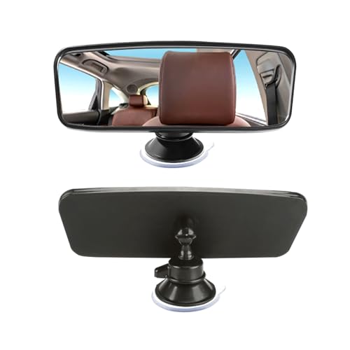 Car Dipping Interior Rear View Mirror with Suction Mount Wide Angle Adjustable Baby Car Mirror for Learner Drivers & Driving Instructors 20x6cm Interior Mirror for Safe Driving Test