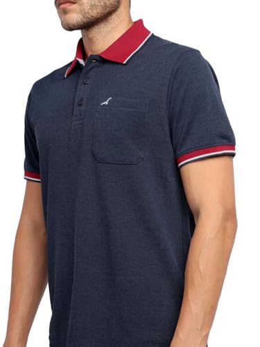 Image of AMERICAN CREW Polo Collar T-Shirt for Men with Pocket