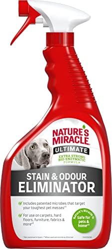 Nature's Miracle Ultimate Stain & Odour Eliminator Dog - Focus on Toughest Stains - Fresh & Light Scent - 32 oz