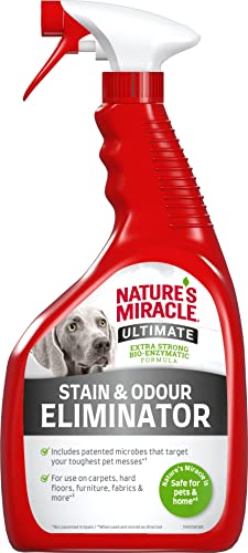 Nature's Miracle Ultimate Stain & Odour Eliminator Perro, centra en las manchas más difíciles, aroma fresco y ligero, 946 ml Cover