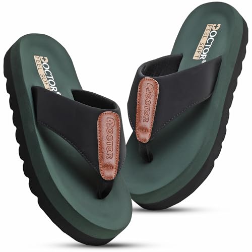 Image of Men's Cushioned Flip Flops | Soft Comfortable Thong Slippers for Everyday Wear | Lightweight Anti-Slip Casual Beach Sandals for Indoor Outdoor Use