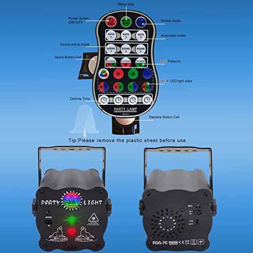 Party Lights Dj Disco Lights, Sound Activated Lights With Remote Control For Dance Party Karaoke Living Room Pub #TOP5