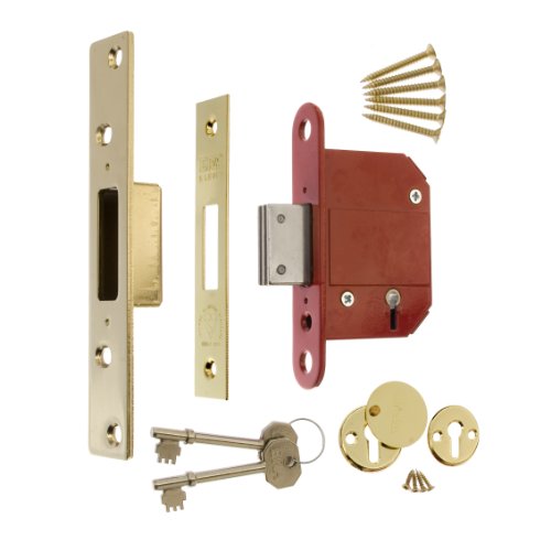 ERA Fortress BS 3621 2.5-inch/ 64mm 5 Lever Maximum Security Mortice Deadlock - Brass Effect