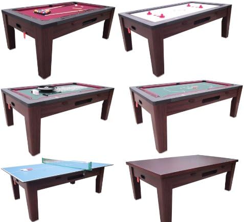 Berner Billiards 6 in 1 Multi Game Table in Walnut