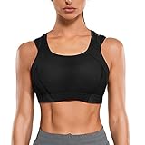 Rolewpy Racerback Sports Bras for Women Padded Adjustable Workout Bra Wirefree Support Tops Fitness...