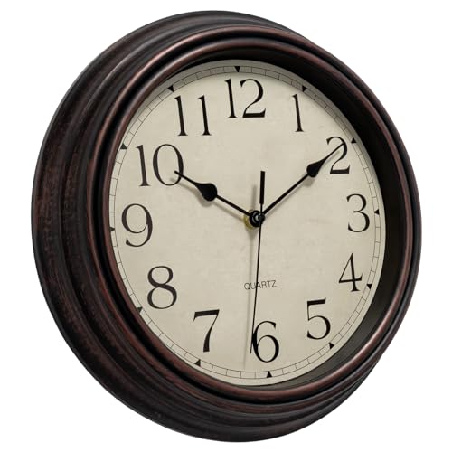 Foxtop FTQQ Retro Silent Non-Ticking Round Classic Clock Quartz Decorative Battery Operated Wall Clock thumb #3