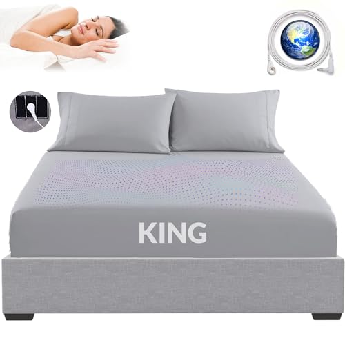 EarthNest Grounding Sheets King Size – Organic Cotton with 10% Pure Silver Fiber Grounding Bed Sheet with Cord for Better Sleep and Wellness Therapy by EarthNest - Image 8