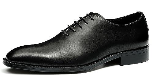 Santimon Mens Oxfords Wedding Dress Genuine Leather Whole Cut Derby Formal Business Fashion Casual Prom Shoes for Men