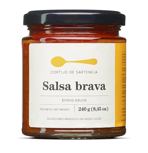 Salsa Brava Artesana 240g | 100% Natural | Sin Azúcar Añadido | Receta Tradicional Picante | Ideal para Patatas Bravas, Tapas, Carnes y Hamburguesas
