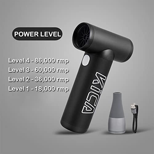 KiCA-JetFan-KC1-Compressed-Air-Replacement-Air-Duster-Blower86000-RPM-Electric-Air-Can-for-ComputerKeyboard-CleaningHair-DryingCampingOutdoorsCarRecharge-Battery10WFast-Charging4-SpeedRED