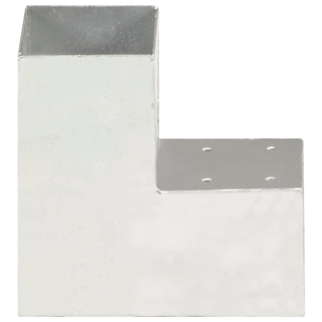 L-Form Pfostenverbinder 4 Stk 91 x 91 mm Verzinktes Metall | Galvanisch verzinkt, vorgebohrt, für quadratische Holzbalken, Außenbauten wie Pavillons