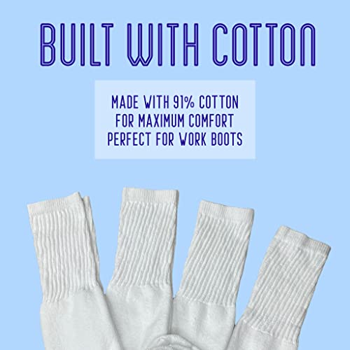 Mens White Tube Socks for Men - Mens Over the Calf Socks - Knee High Long Socks Size 13-173