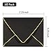 A7 Black Envelopes 5 x 7,50Pack,- For 5x7 Cards| Self Seal| Perfect for Weddings, Invitations, Photos, Graduation, Baby Shower| Thick Luxury Paper|5.25 x 7.25 Inches (Black)