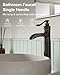 BWE Waterfall Spout Oil Rubbed Bronze Bathroom Faucet Single Handle One Hole Vessel Sink Faucet ORB Lavatory Faucets Deck Mount Tall Body Commercial