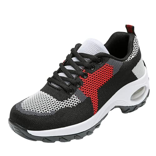 BORAMAX Running Shoes Women Tennis Shoes Lace Up Sneakers Shoes Breathable On Solid Slip Casual Women‘s Fashion Lightweight