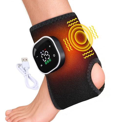 Appareil de Massage des Pieds avec Chaleur pour Homme - Massageur Électrique pour Cheville,Massageur Pieds Revitalisant,pour Coureurs Athlètes Voyageurs...