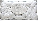 Ultra Soft Angora Bunny Fiber for Spinning, Blending, Felting, Dyeing & Fiber Arts. Natural Undyed Combed Top