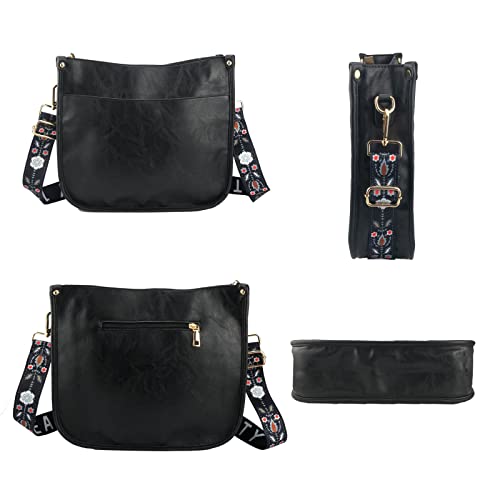 KlaOYer 2 Adjustable Strap Bag,Crossbody Bags Women,Guitar Strap Purse,Vegan Handbags Soft Shoulder Bag For Women - Image 4