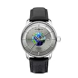 Gehäuse: Edelstahl Zeppelin Herrenuhr Automatik GMT Atlantic Schwarz/Silberfarben 8468-1