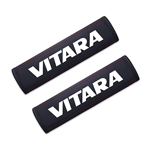 AWRDFCGB Vitara Gurtpolster Schwarz/Weiß (2 Stück)