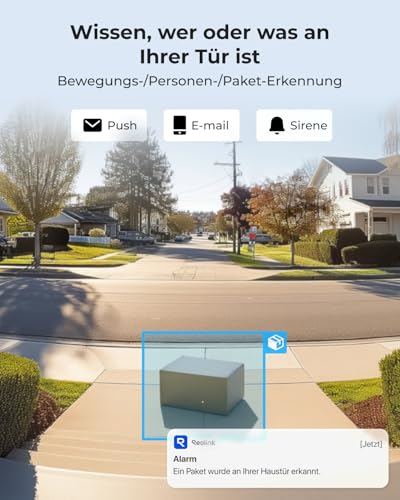 Reolink 5MP Video-Türklingel PoE-Kamera mit Chime, 3:4 Kopf-zu-Fuß-Ansicht, 2-Wege-Audio, Personen-/Paket-Erkennung, Wasserdicht, Nur unterstützt NVR, Verkabelt - Nicht WLAN Version, Weiß