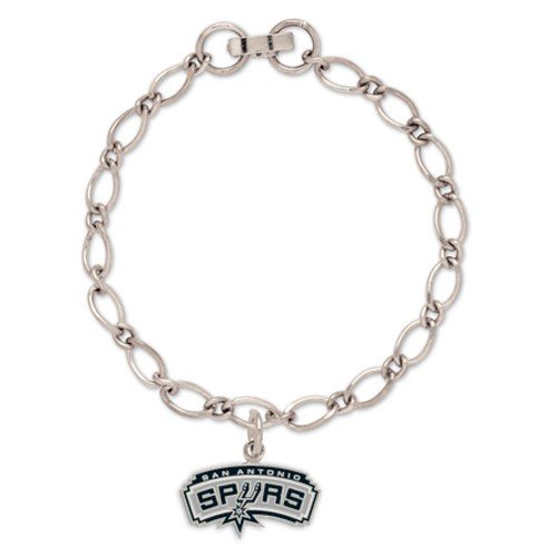 WinCraft NBA San Antonio Spurs Bracelet with Charms Clamshell