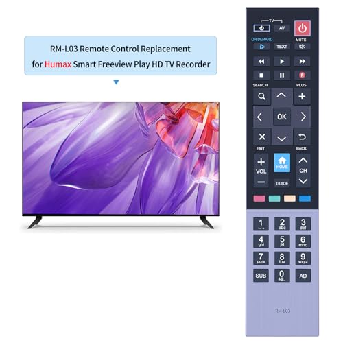 New Replacement RM-L03 Remote Control for Humax Freeview Play Recorder FVP-4000T RML03 FVP4000T, Black - Image 2