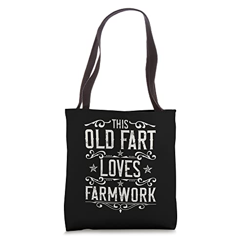This Old Fart Loves Farmwork Vintage Old Man People Elderly Tote Bag