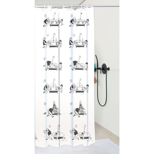 SANWOOD Duschvorhang Vater und Sohn 8937726 BxH 180x200cm Badewannenvorhang Wannenvorhang Textilvorhang Dusche Vorhang für die Dusche