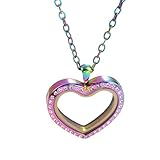 LYGXWJFC Collar con medallón de corazón de Plata de Ley 925 para Mujer, Collar clásico con Colgante de Foto con Forma de corazón para Pareja, Collar con medallón de Imagen, Collar con medallón de