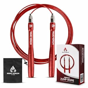PREMIUM JUMP ROPE, Lightweight, Self-Locking, Adjustable for Adults, Speed Skipping Rope, Fitness, Crossfit, Boxing, MMA