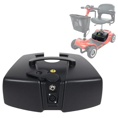 Original 24V Battery Case w/ 2pcs 12AH Lead Acid Batteries Compatible with Vive/Elifecenter W3431 MS31 Series Mobility Scooters