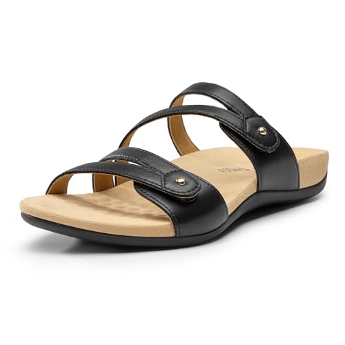 Rihero Women's Orthopedic Sandals Black Size 9