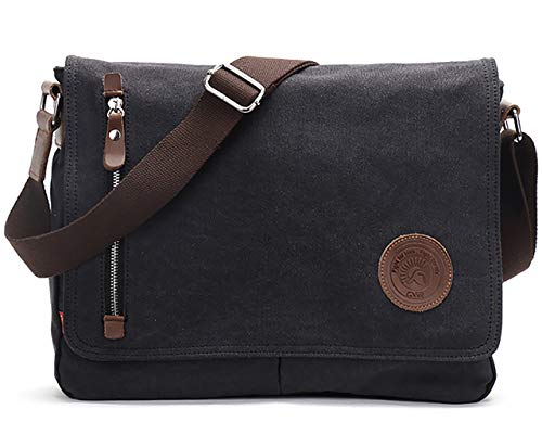 HuaChen Vintage Canvas Messenger Bag