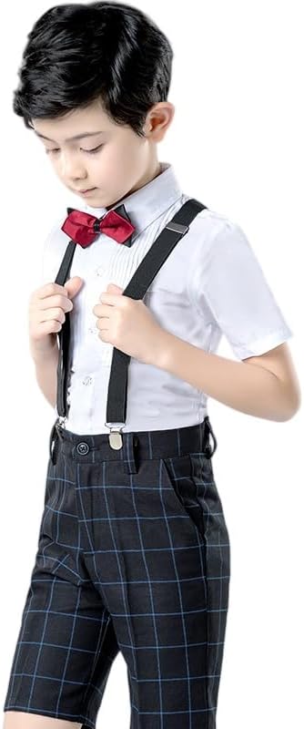 Boy Shorts Stretch School Uniform Clothes Kids Flat Front Dress Casual Shorts with Pockets for Summer - Image 3