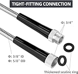 SPECILITE Stainless Steel Garden Water Hose 75 FT, Flexible and Lightweight Pipe, Non-Expandable Heavy Duty Metal Waterhose with Aluminium Fittings for Reel, Yard, Outdoor, Boat - Image 5