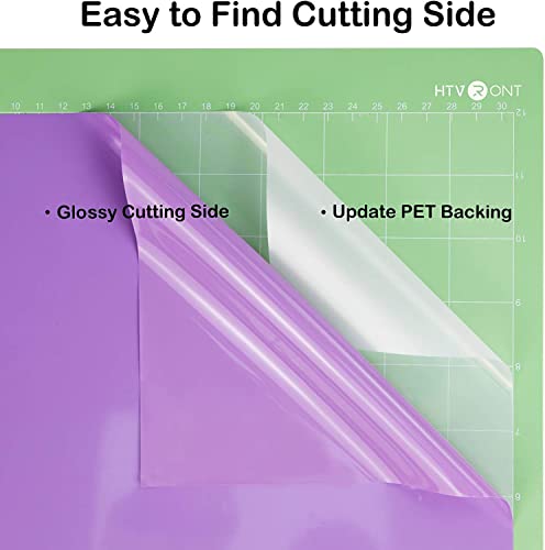 Image of HTVRONT Light Purple Permanent Vinyl - 12 inch x 14 FT Glossy Purple Permanent Adhesive Vinyl Roll Compatible with Cricut Cutting Machine, Silhouette, Cameo Cutters, Scrapbooking, Craft, Die Cutters