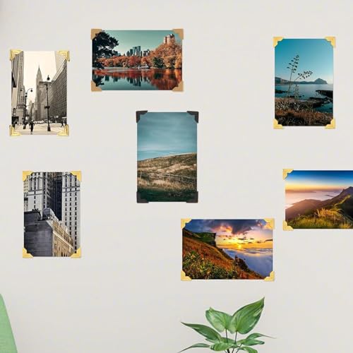 Fotoecken Selbstklebend Selbstklebend Foto Klebeecken Foto Ecken Fotoecken für Fotoalbum Fotoecken zum Kleben Fotoecken Aufkleber für Scrapbooking Fotoalbum DIY Tagebuch 192 Stück 8 Blatt