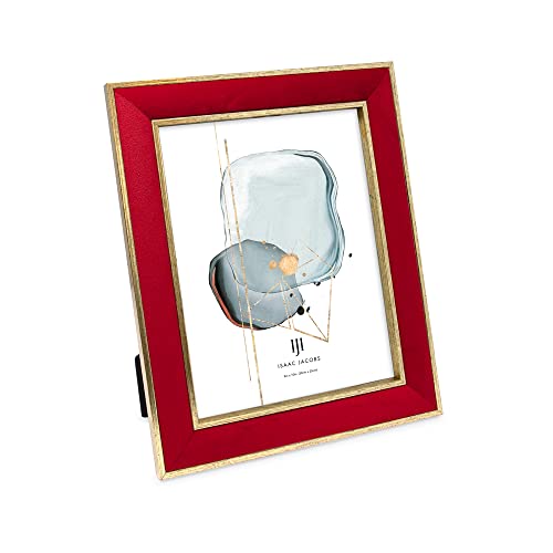 Isaac Jacobs Velvet Frame with Gold Border 8x10