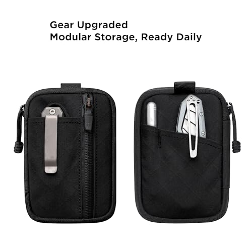 Image of ALPAKA HUB Pouch Pro EDC Tool Pouch Black Axogrid 300D | For Electronics, Cables with YKK Zipper, Daily Use and Travel，Weatherproof UV Resistant Fabric