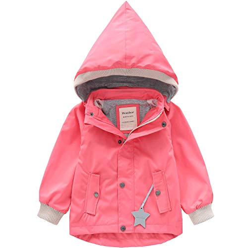BINIDUCKLING Kids Rain Jacket Toddler Raincoat Girls Boys Spring Jacket 2-8 Years