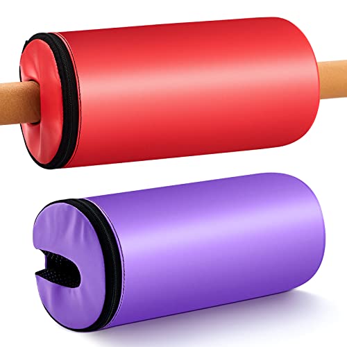 Leitee 2 Pcs Gymnast Bar Pad Protective Gymnastics Bar Pad Gymnastics Equipment Foam Padding Sleeve For Gymnastic Bar Uneven Parallel Horizontal Ballet Bar, Purple And Red #TOP12
