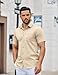 COOFANDY Men's Button Down Short Sleeve Shirt Casual Summer Beach Shirts Stylish Fashion Shirt Light Khaki
