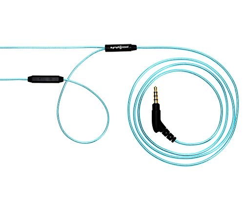 Symphonized Aln 2.0 Premium Genuine Wood In-Ear Noise-Isolating Headphones, Earbud, Earphones With Innovative Shield Technology Cable And Mic (Turquoise) #TOP4