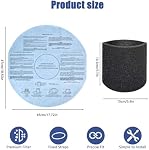 11 Pcs 90107 Shop Vac Filter & 90585 Foam Sleeve Filter Tool Set, Wet Dry Vacuum Cleaner Filters Compatible with Shop Vac 5 Gallon and Larger Vf2002 90107 with 5 Retaining Bands (11 PCS)