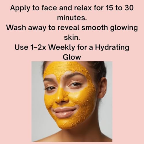 Turmeric & Vitamin C Clay Mask for Hydrating, Bright Skin | Gentle Kaolin Clay with Multi-Layer Hyaluronic Acid & Botanical Extracts | Glow-Boosting Face Mask for Sensitive Skin | 120g - Image 5