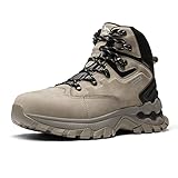 NORTIV8 Herren Trekkingschuhe Wanderschuhe Outdoorschuhe Wanderstiefel Wasserdicht Hiking Boots Kletterschuhe Bergsteigen Klettern Wandern Schuhe GRAU SNHB225M-E Größe 45 (EUR)